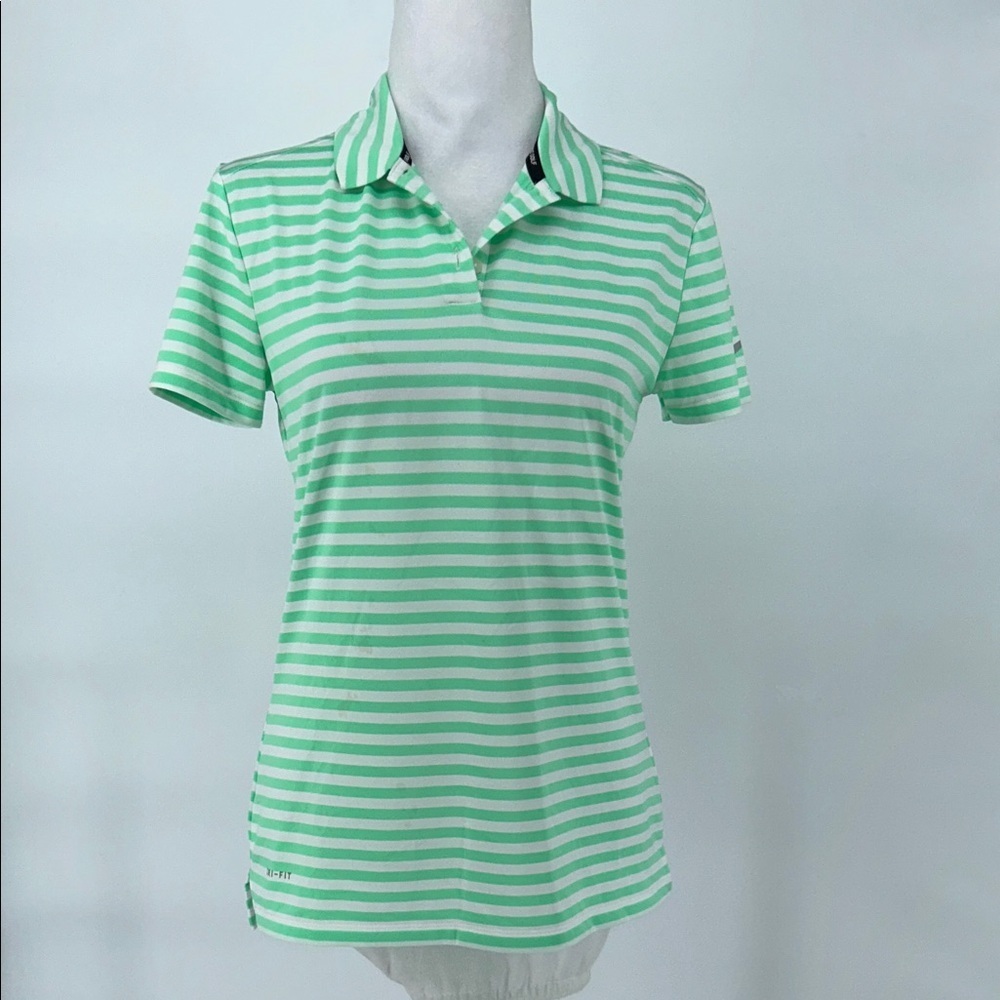 Nike Womens Polo Shirt Adult Extra Small Green Dri-Fit Golf Lightweight Ladies S